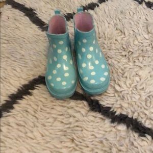 Polka dot rain boots